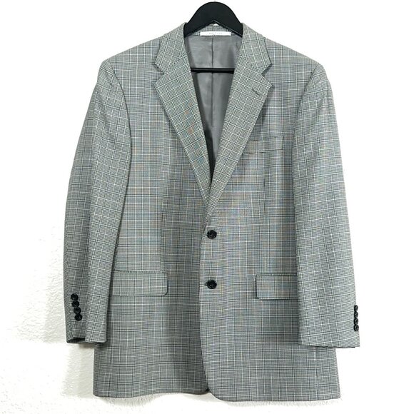 Hickey Freeman T-Model 100% Worsted Wool Houndstooth Check Blazer Men's Size 42R - Picture 2 of 15